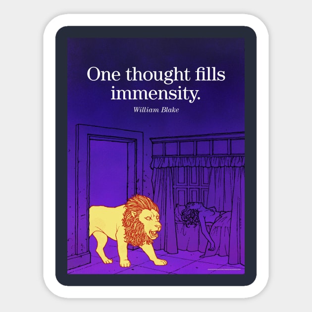 One Thought Fills Immensity Sticker by mahendra